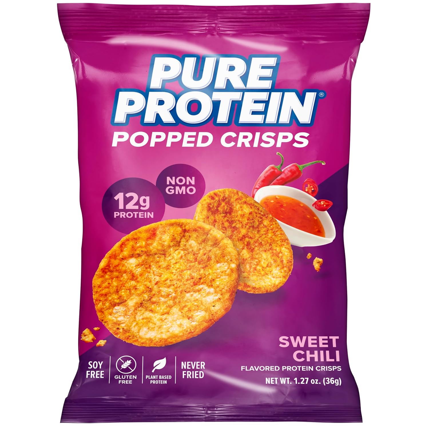 Pure-Protein-Popped-Crisps,-Sweet-Chili,-12G-Protein,-1.27oz,-12-Ct--|-High-Protein--1050