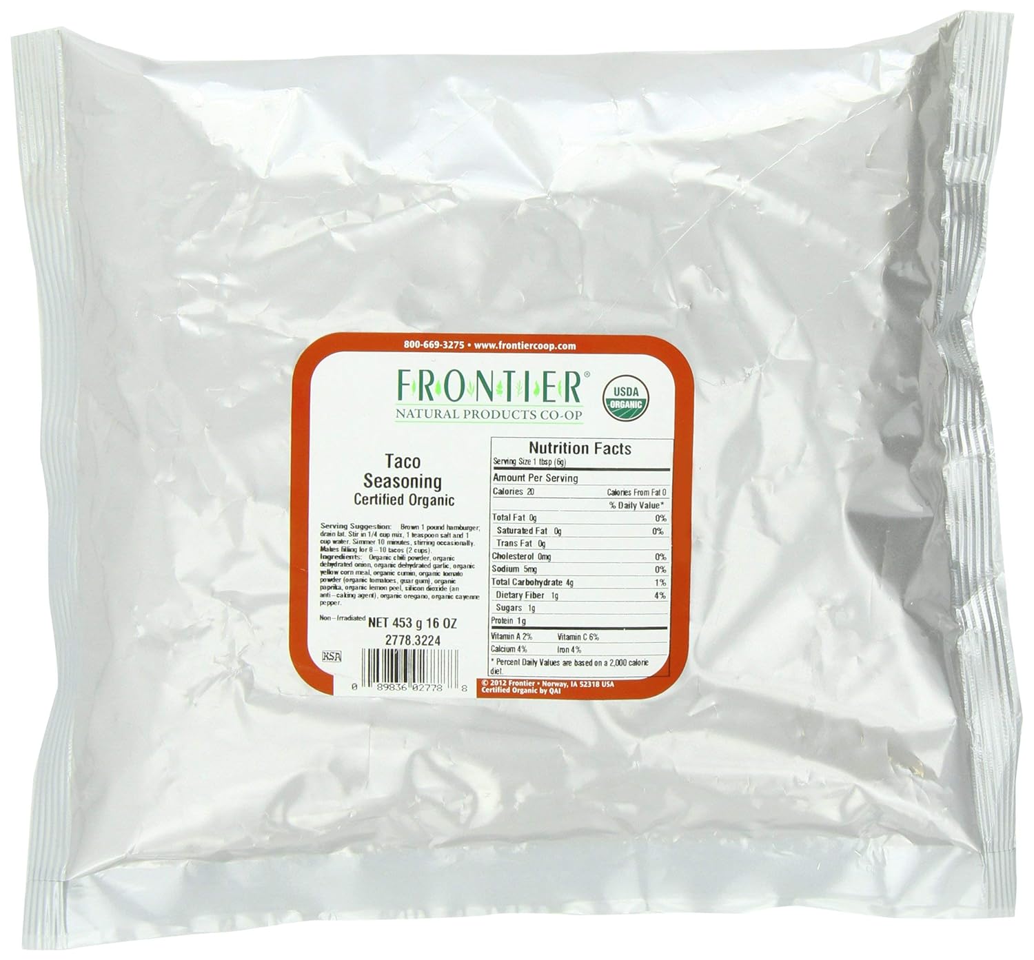 Frontier-Condimento-co-op-para-tacos,-certificado-orgánico,-Kosher,-sin-sal,-irradiado,-1743