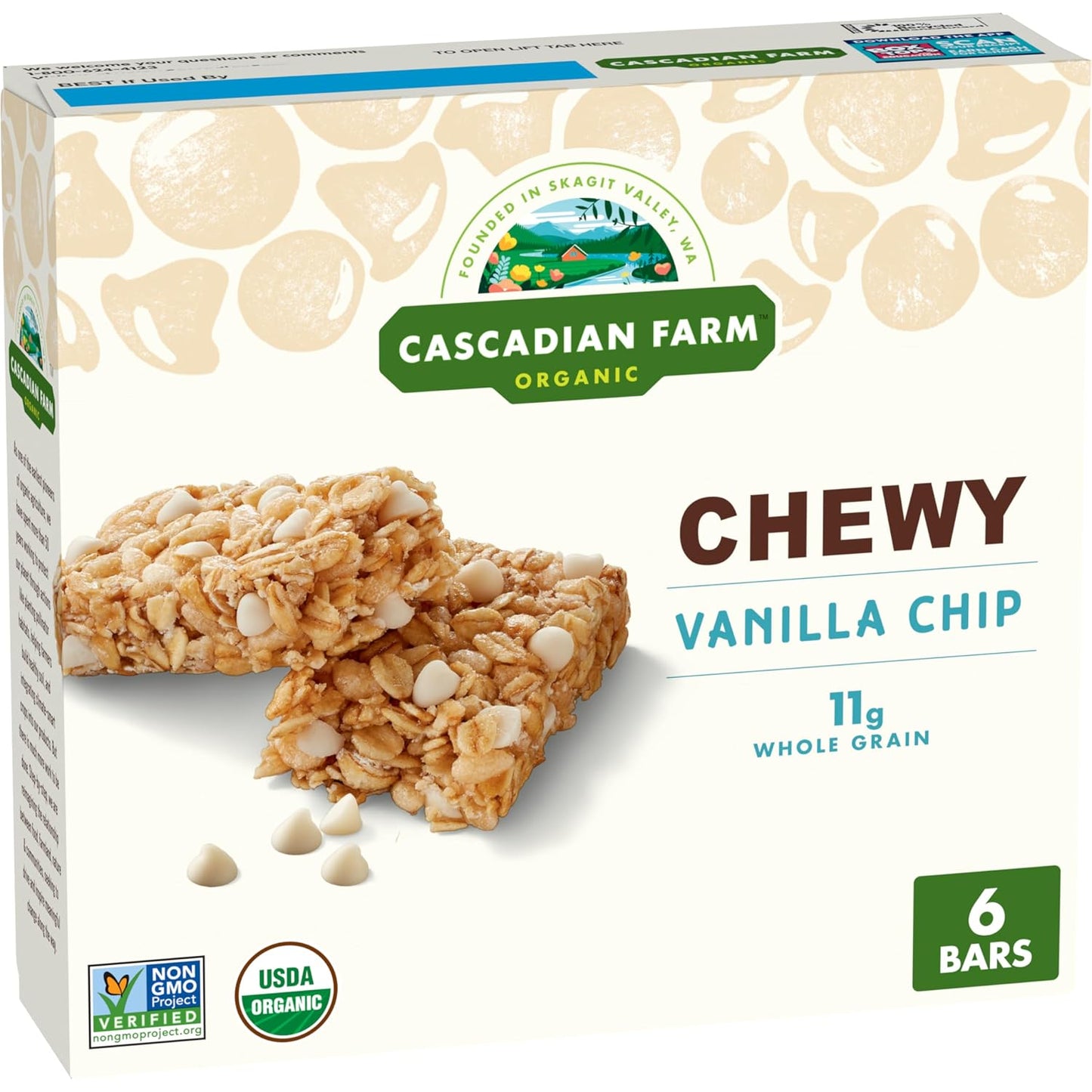 Cascadian-Farm-Organic-Vanilla-Chip-Chewy-Granola-Bars,-6-ct,-7.4--oz-|-Soft-Chewy-1270
