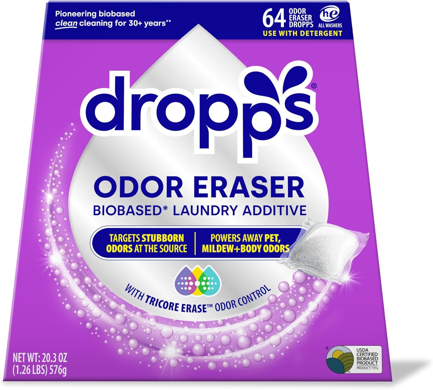 Dropps-Odor-Eraser-Pods-(64-Count)---Powered-by-TriCore-Erase-|-804