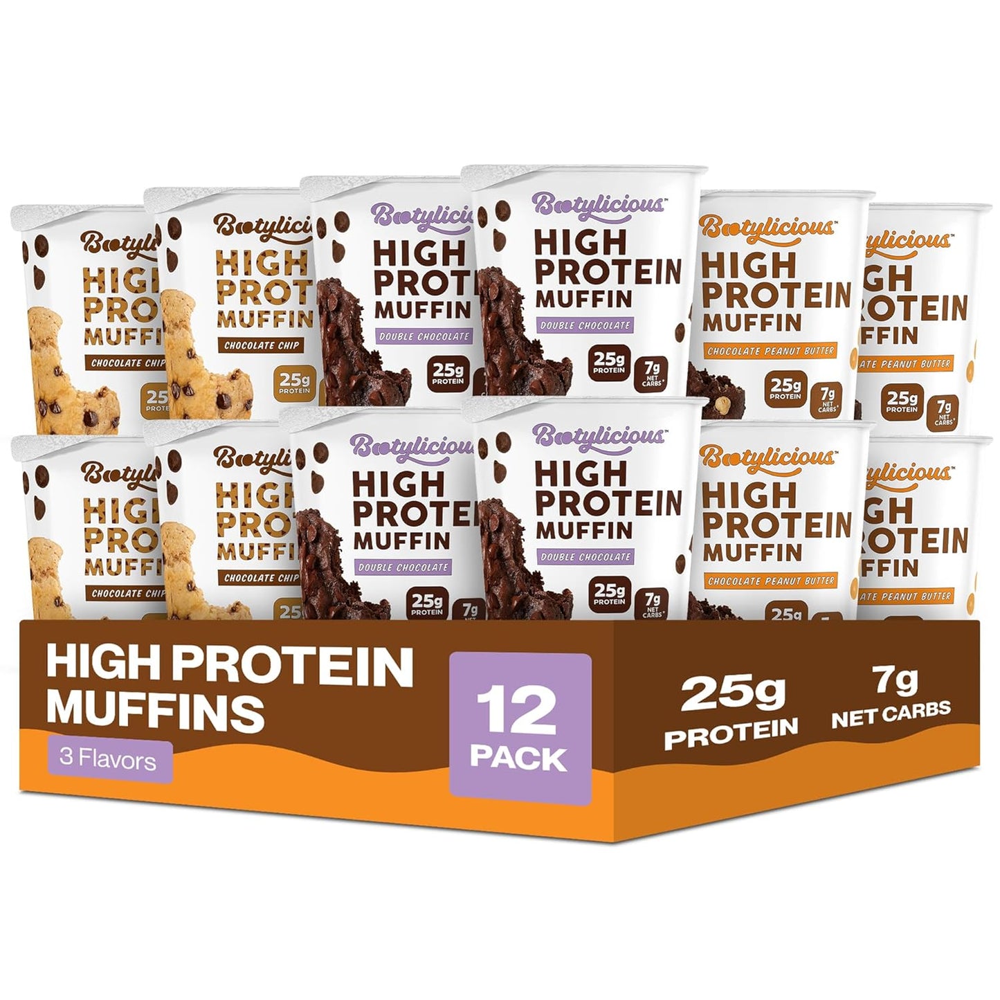 Bootylicious-|-High-Protein-Muffin-|-Chocolate-Lovers-|-25g-Protein,-7g-Net-Low-Index,-1641