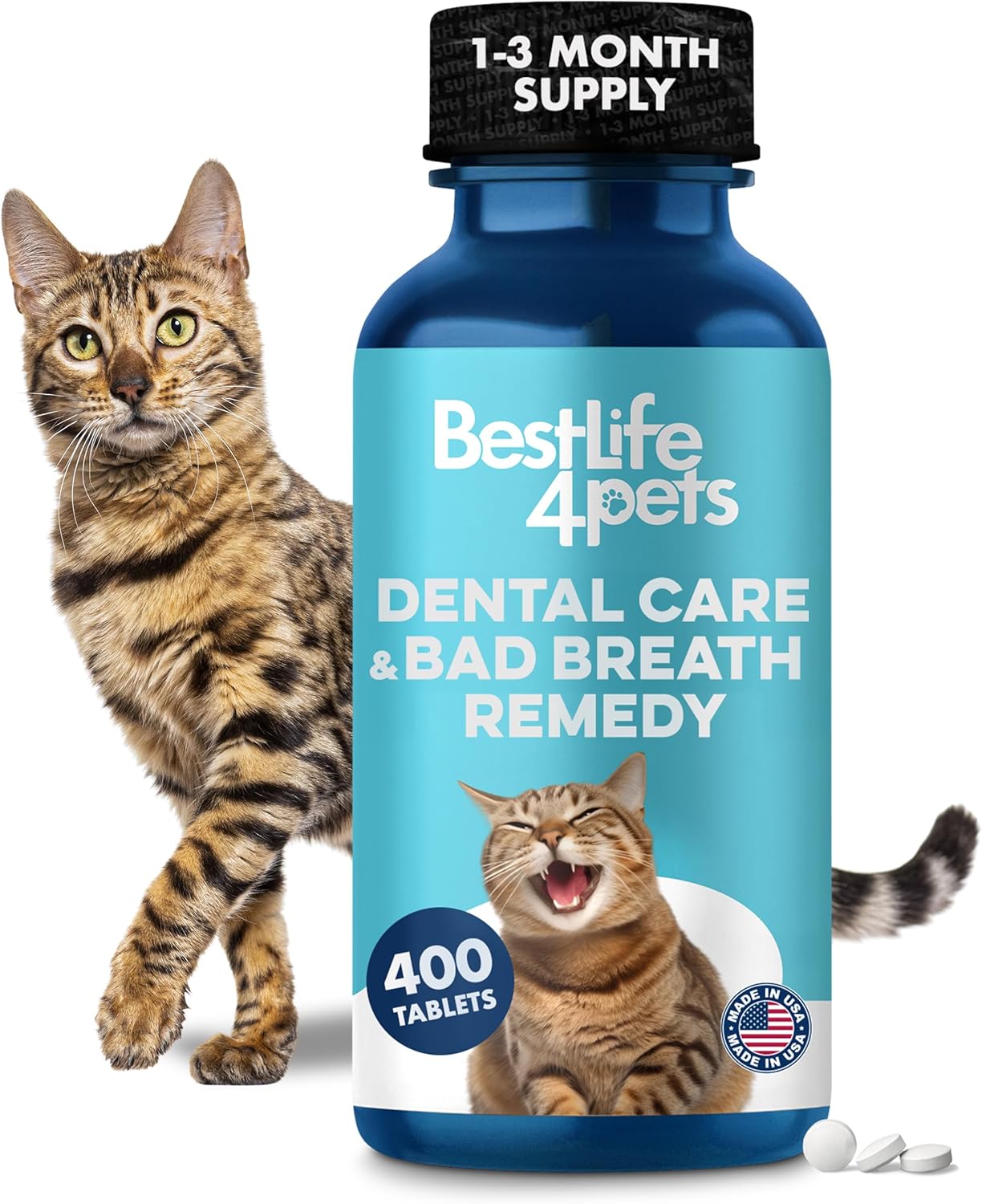 BestLife4Pets-Cat-Dental-Care-Supplement---400-Pills-|-for-Bad-Breath,-Tartar-1508