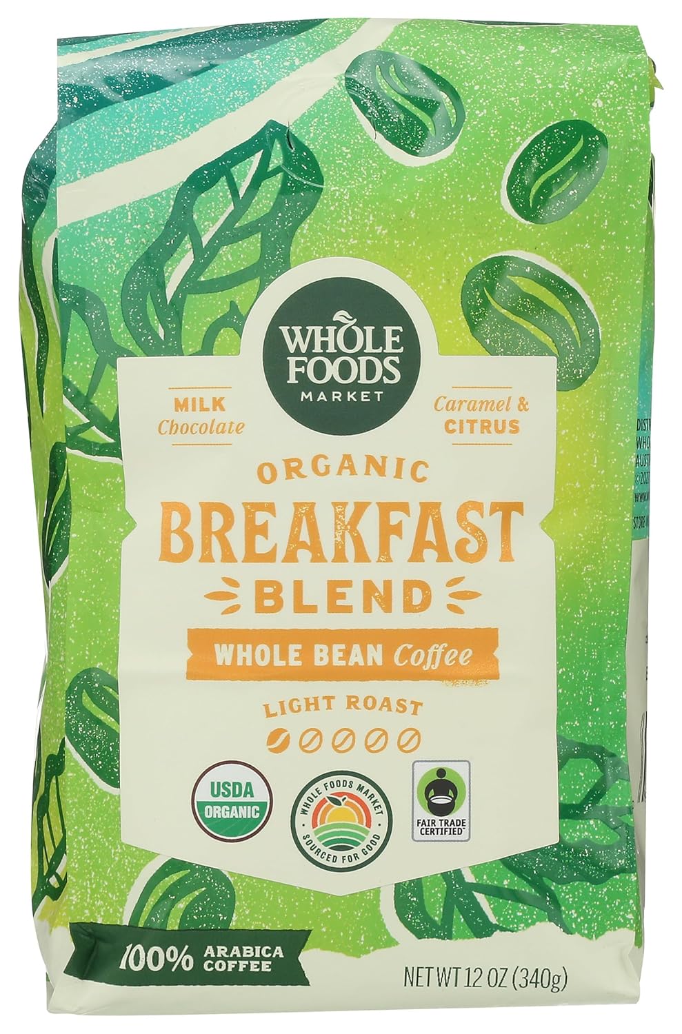 Whole-Foods-Market,-Organic-Breakfast-Blend-Whole-Bean-Coffee,-Light-Roast,-Milk-Chocolate,-2460