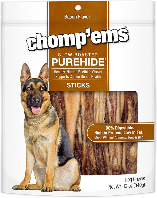 Chomp'ems-Purehide-Sticks-Healthy-Natural-Rawhide-Dog-Chew,-12-oz---2083