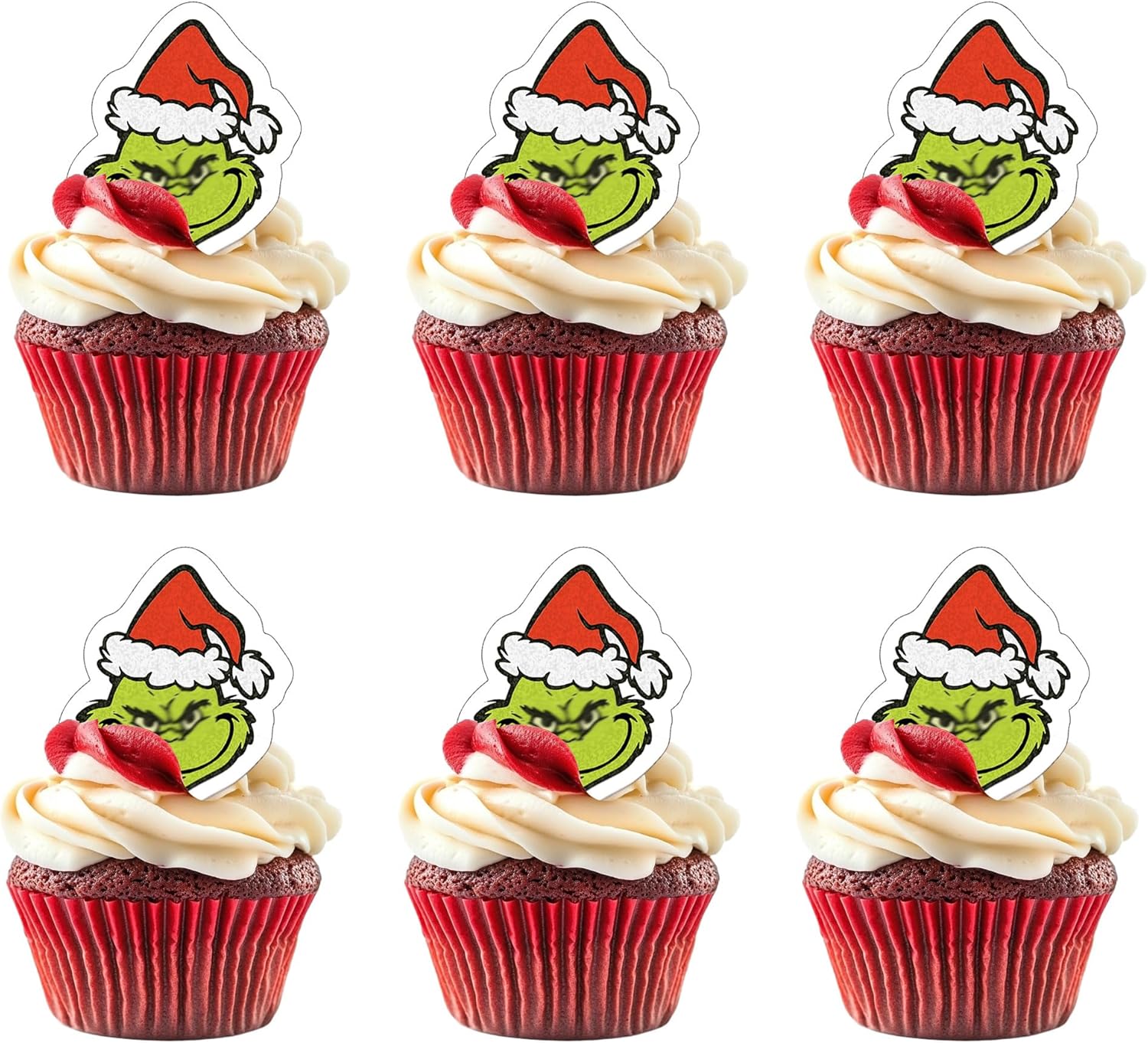 50-PCS-Edible-Christmas-Cupcake-Toppers-Green-Monster-Man-Cake-Toppers-Wafer-Christmas-Decorations-1301