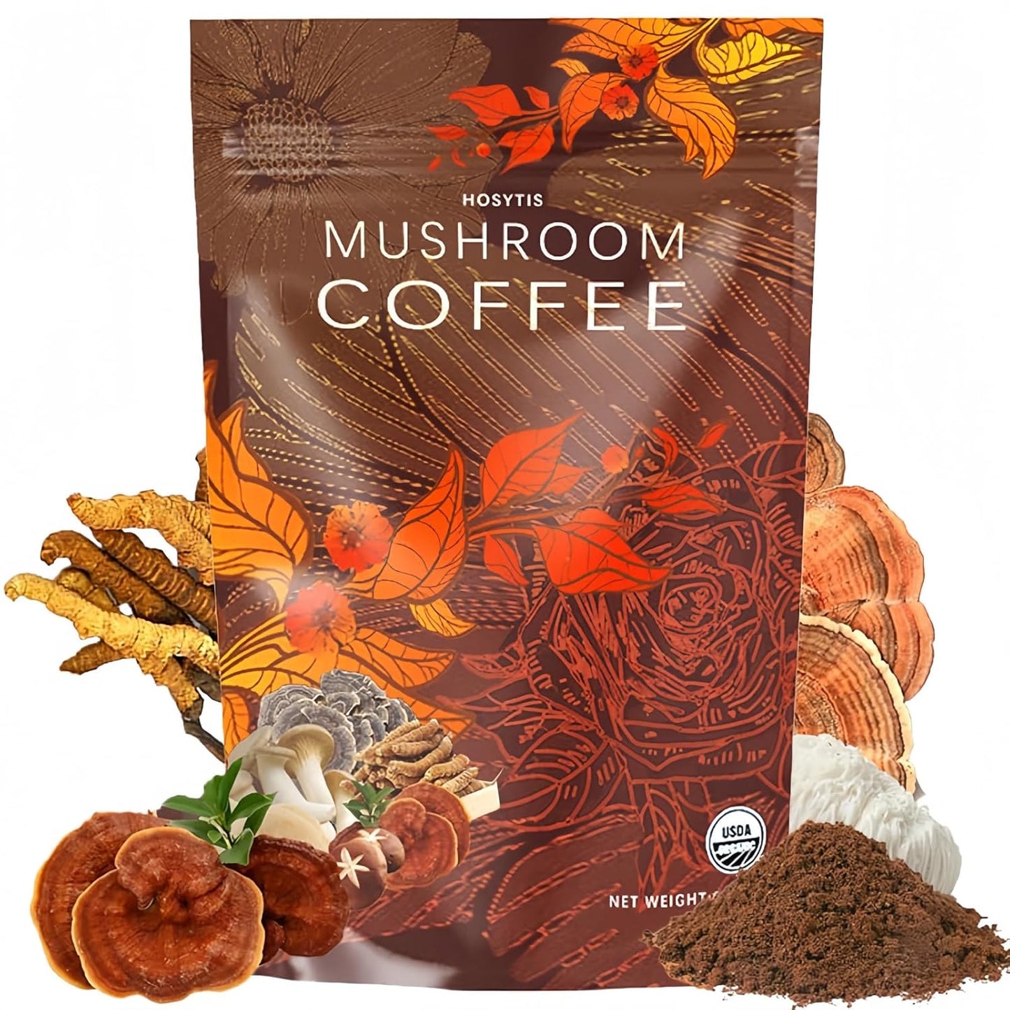 Café-de-hongos-con-melena-de-león,-reishi,-cordyceps,-shiitake,-trompeta-y787