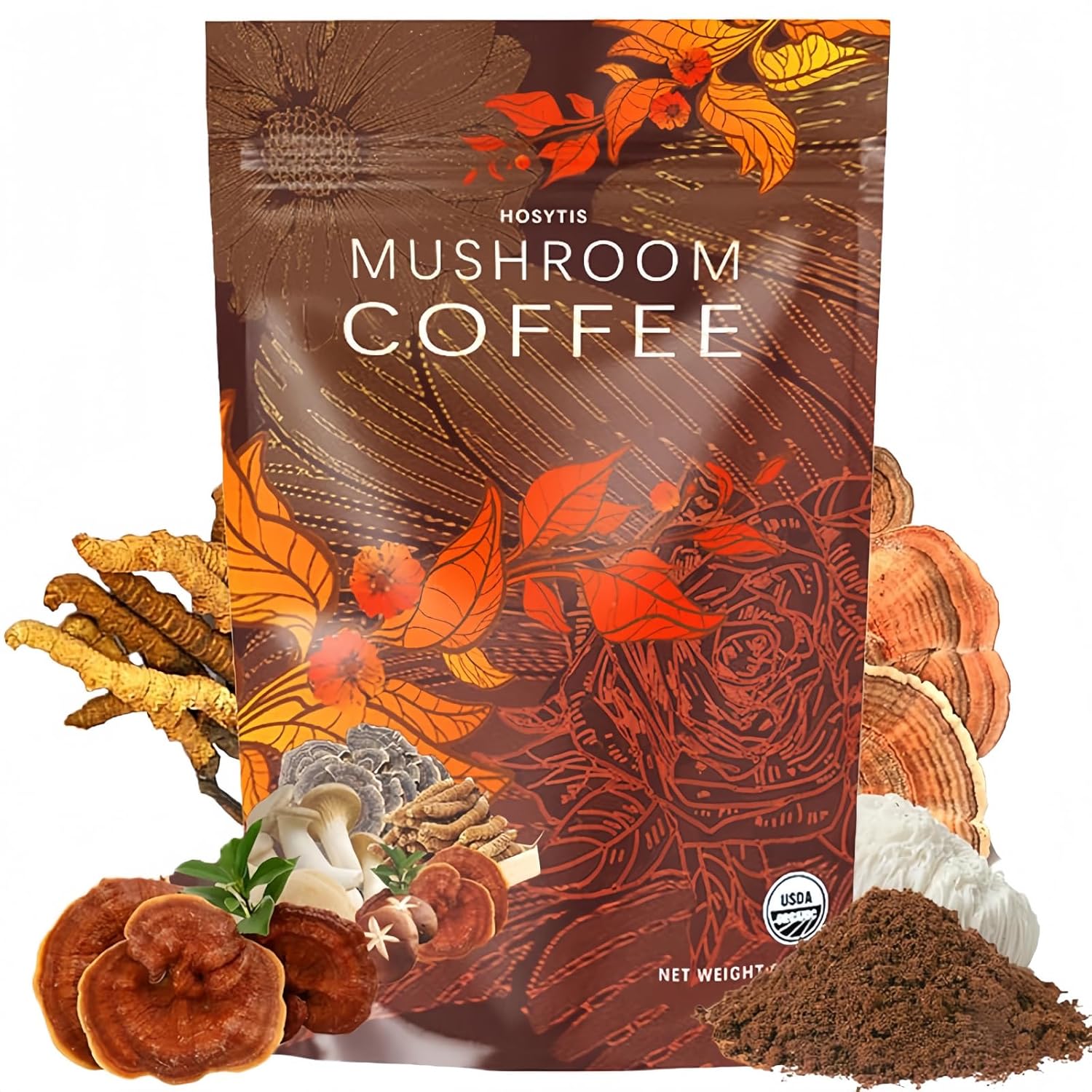 Café-de-hongos-con-melena-de-león,-reishi,-cordyceps,-shiitake,-trompeta-y787