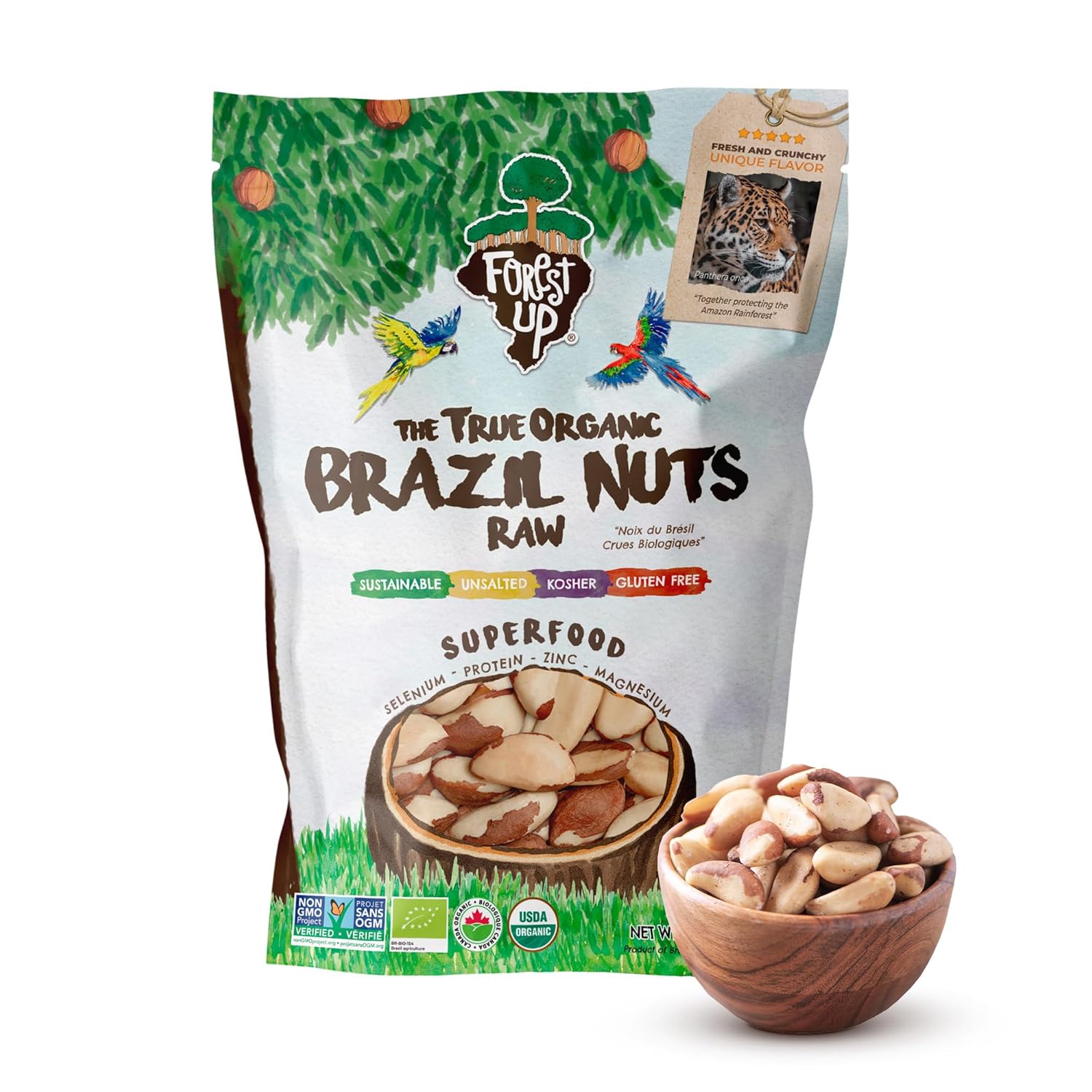Forest-Up-The-True-Organic-Brazil-Nuts-15-oz-Raw-and--Unsalted-|-Kosher,-Snack,-2329