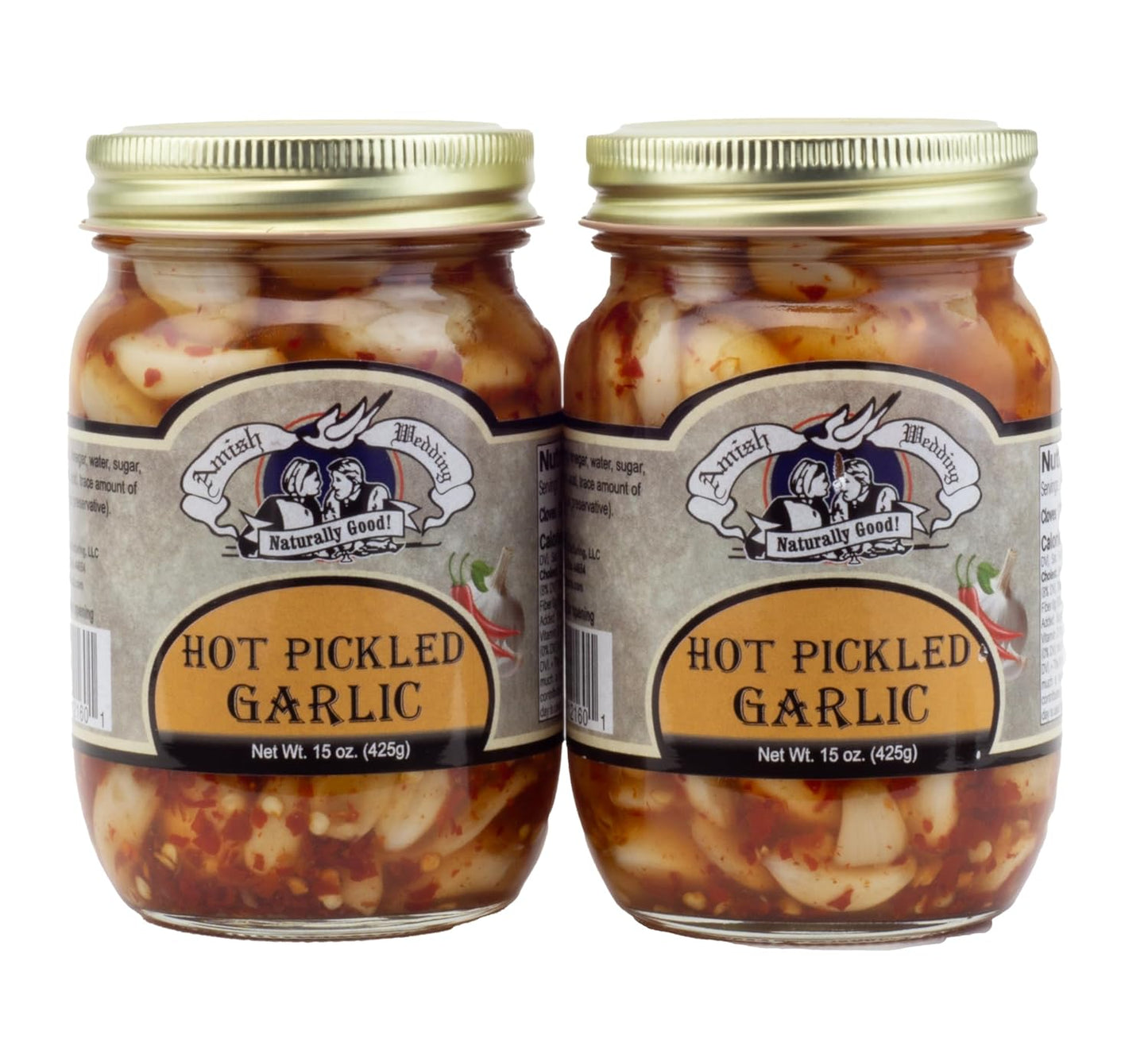 Amish-Wedding-All-Natural-Hot-Pickled-Garlic-15-Ounces-(2-Jars)-----693