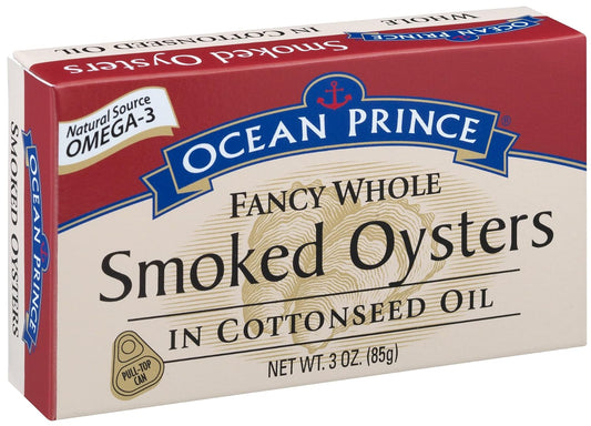 Ocean-Prince-Smoked-Oysters-in-Cottonseed-Oil,-3-Ounce-Cans-(Pack-of-18)---31