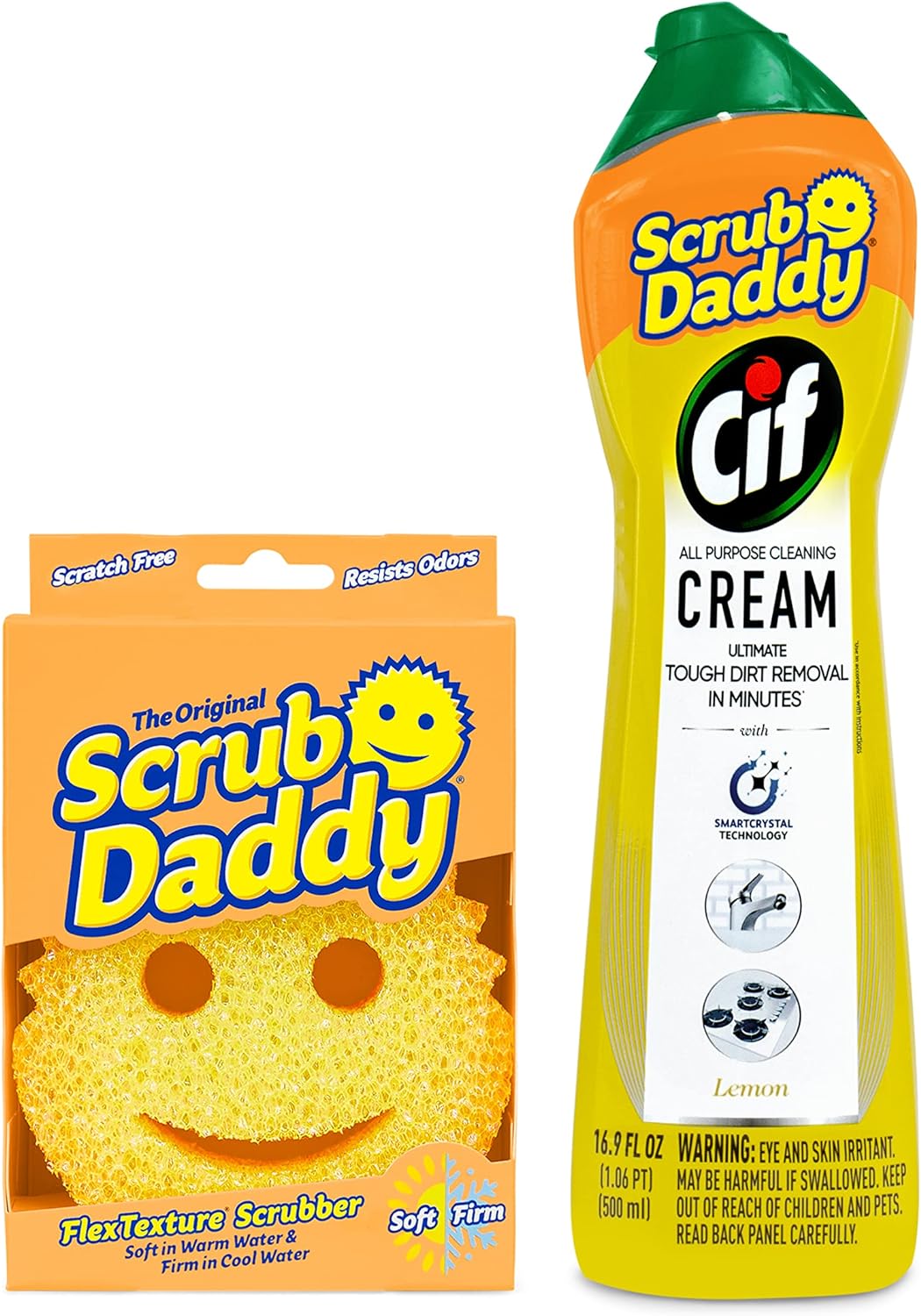 Scrub-Daddy-Sponges-&-Cif-All-Purpose-Cleaner,-Lemon---4720
