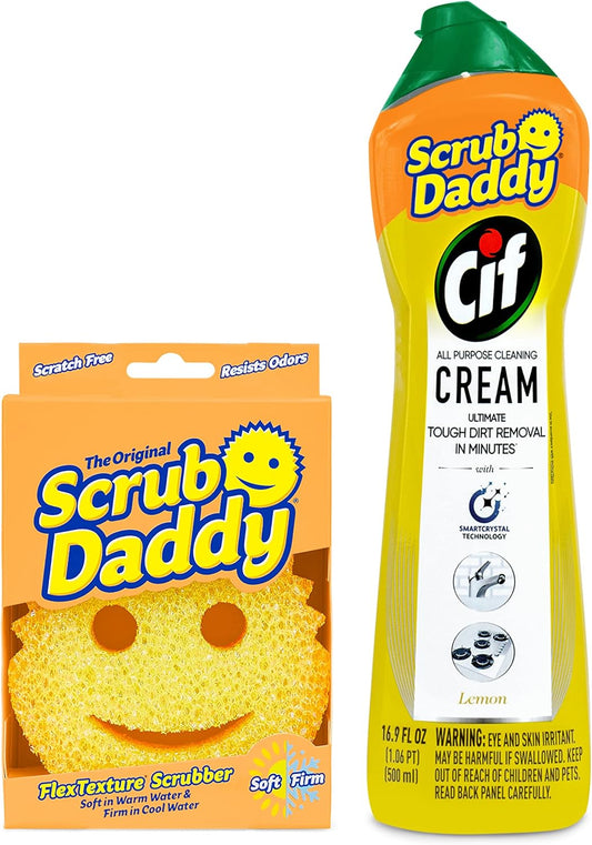 Scrub-Daddy-Sponges-&-Cif-All-Purpose-Cleaner,-Lemon---4720