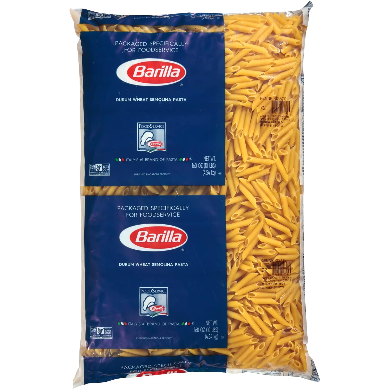 Barilla-Penne-Rigate-Pasta,-160-oz.-Bag-(Pack-1092