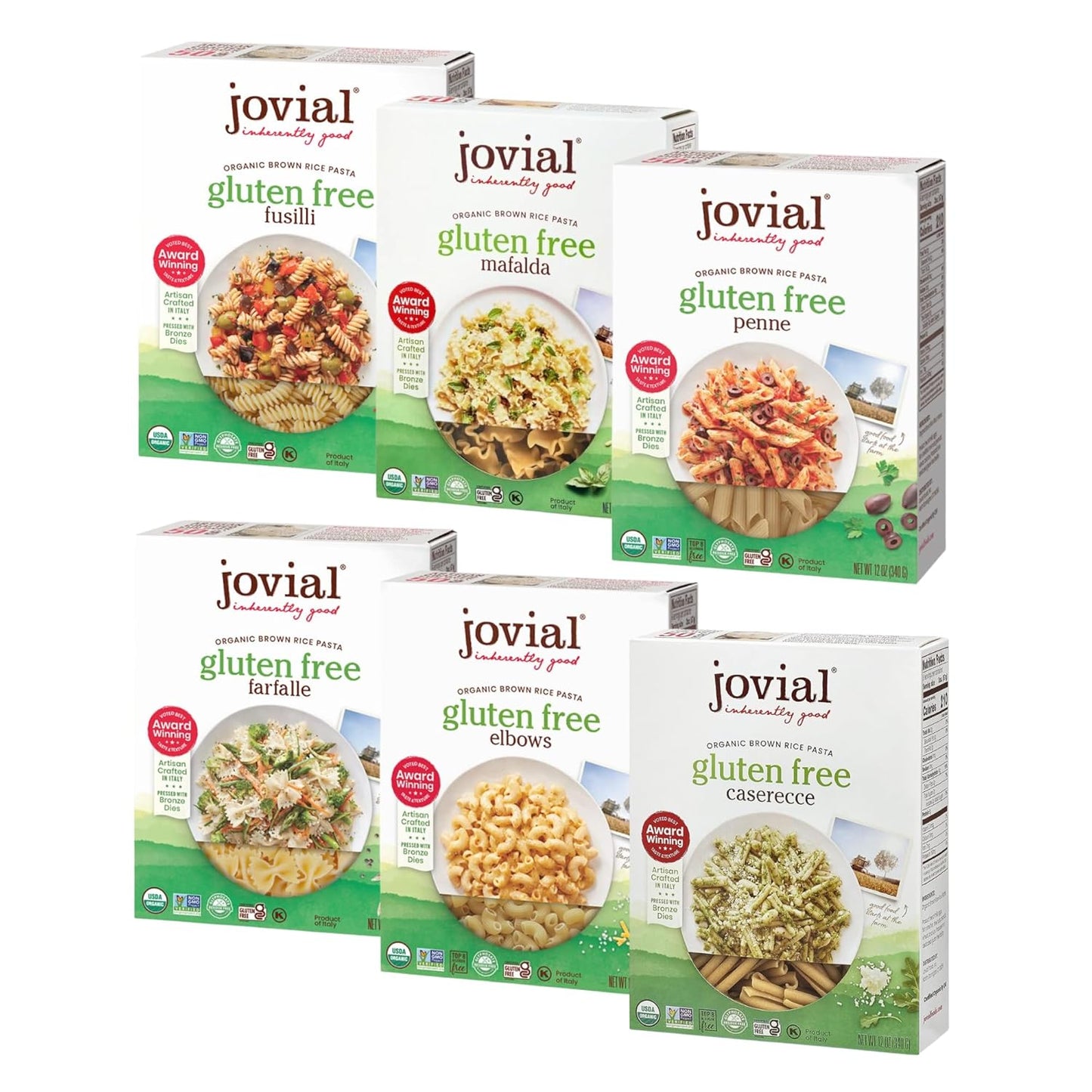 Jovial-Whole-Grain-Brown-Rice-Pasta-Variety-Pack-(Mafalda,-Elbows,-992