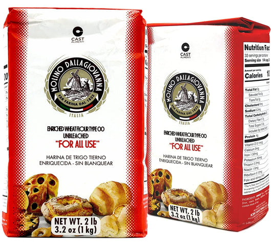 Molino-Dallagiovanna-Universale-All-Purpose-Italian-Flour,-4.4-Pounds,-(2Kg)-Non-GMO,-No-Glyphosate,-400