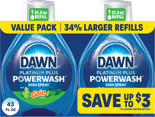 Dawn-Powerwash-Gain-Original-Dish-Spray,-Liquid-Dish-Soap-2-Refills,-43-274