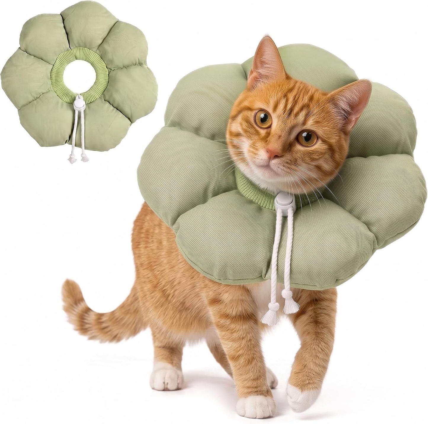 Avont-Soft-Cat-Cone-L-Sagegreen-Post-Surgery-Anti-Lick-Adjustable-|-Sagegreen-L,-Neck-439