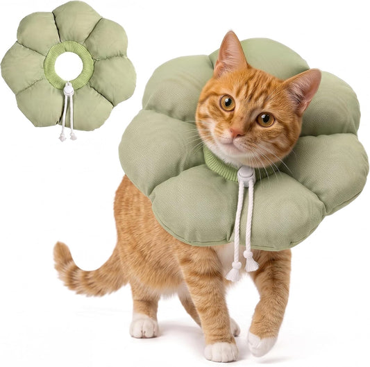 Avont-Soft-Cat-Cone-L-Sagegreen-Post-Surgery-Anti-Lick-Adjustable-|-Sagegreen-L,-Neck-439
