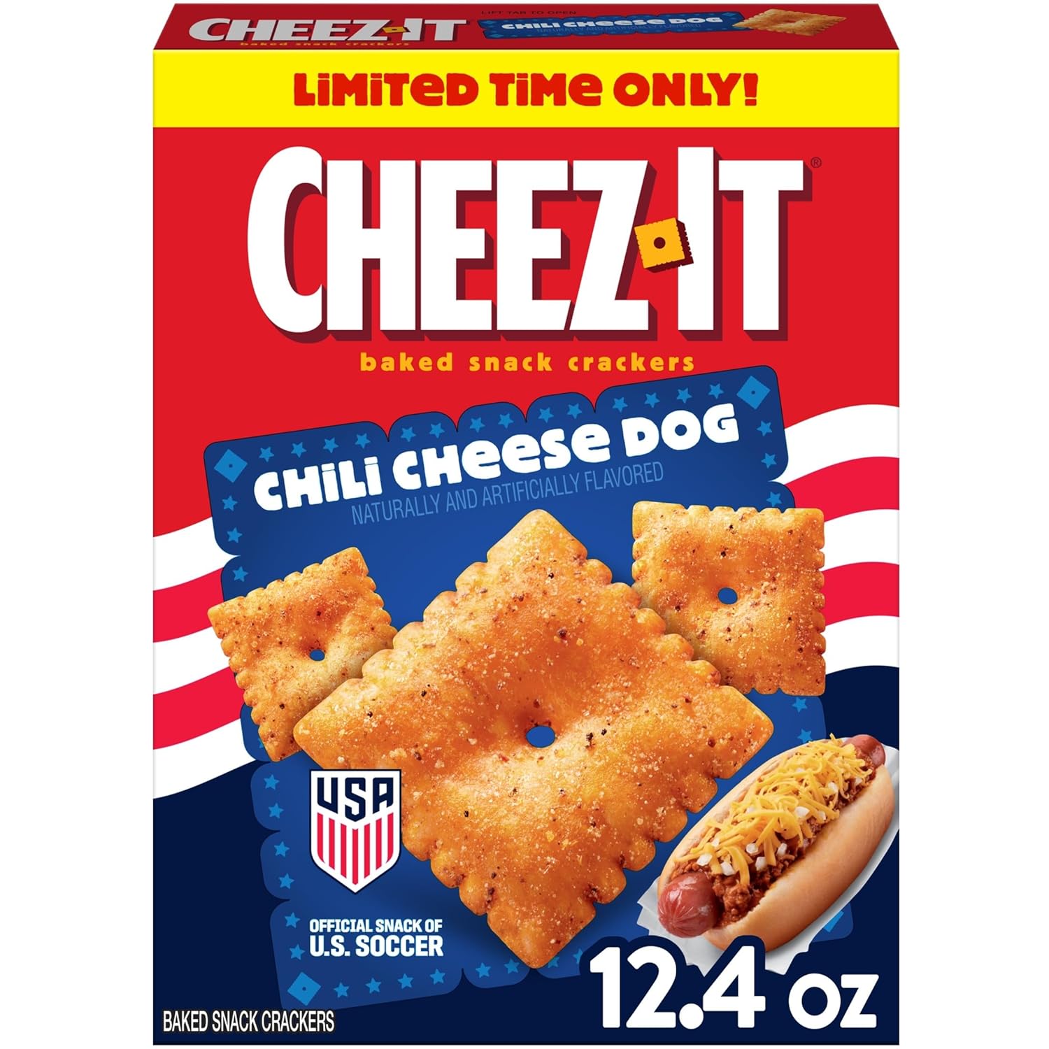 Cheez-It-Baked-Snack-Crackers,-U.S.-Soccer-Sponsor,-Chili-Cheese-Dog,-12.4oz--Box-(1-Box)--1601
