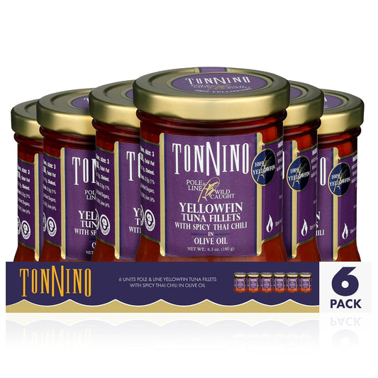 Tonnino-Canned-Tuna-Fish-(Pack-of-6,-Spicy-Thai-Chilli)-------260