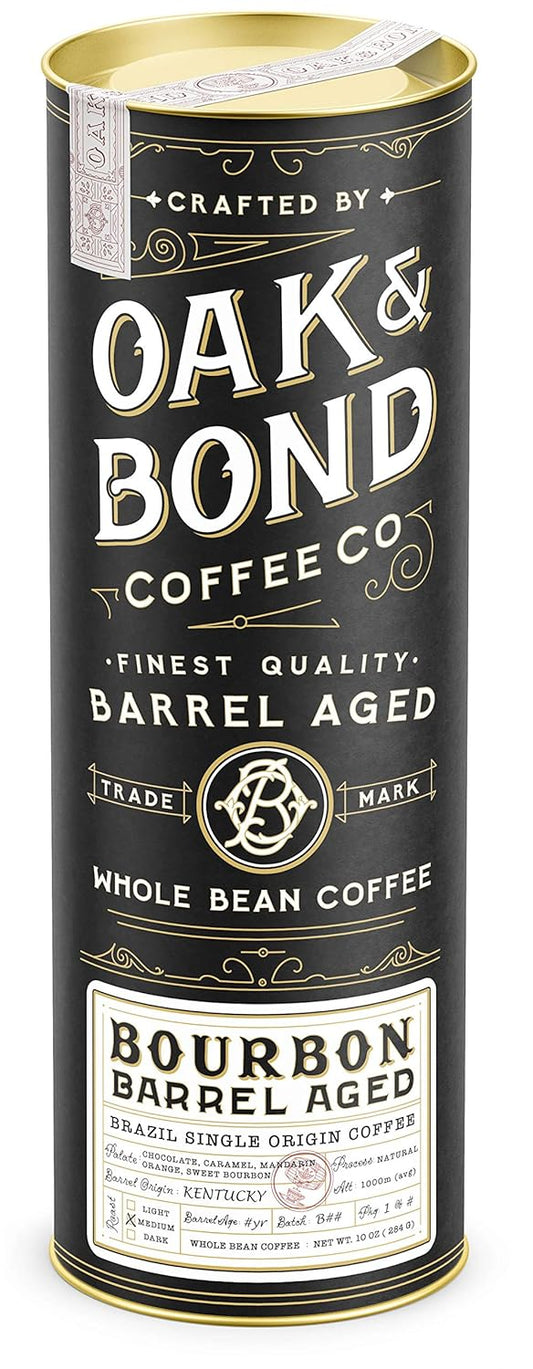 Oak-&-Bond-Coffee-Co.-Bourbon-Barrel-Aged-Coffee,-grano-entero-origen1470