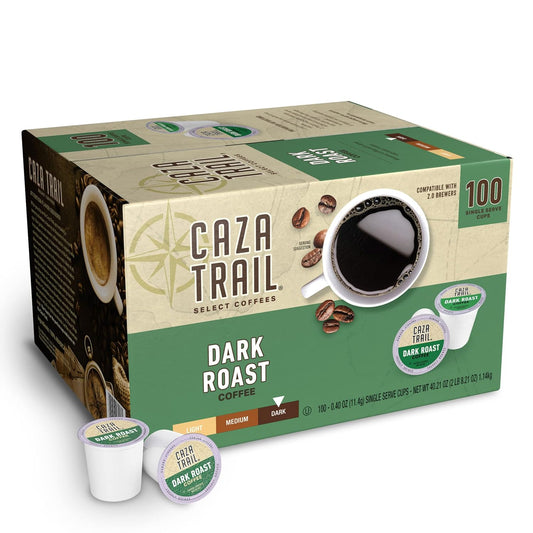 Caza-Trail-Coffee-Pods,-Dark-Roast,-Single-Serve-(Pack-of-100)-(Packaging-May-1766