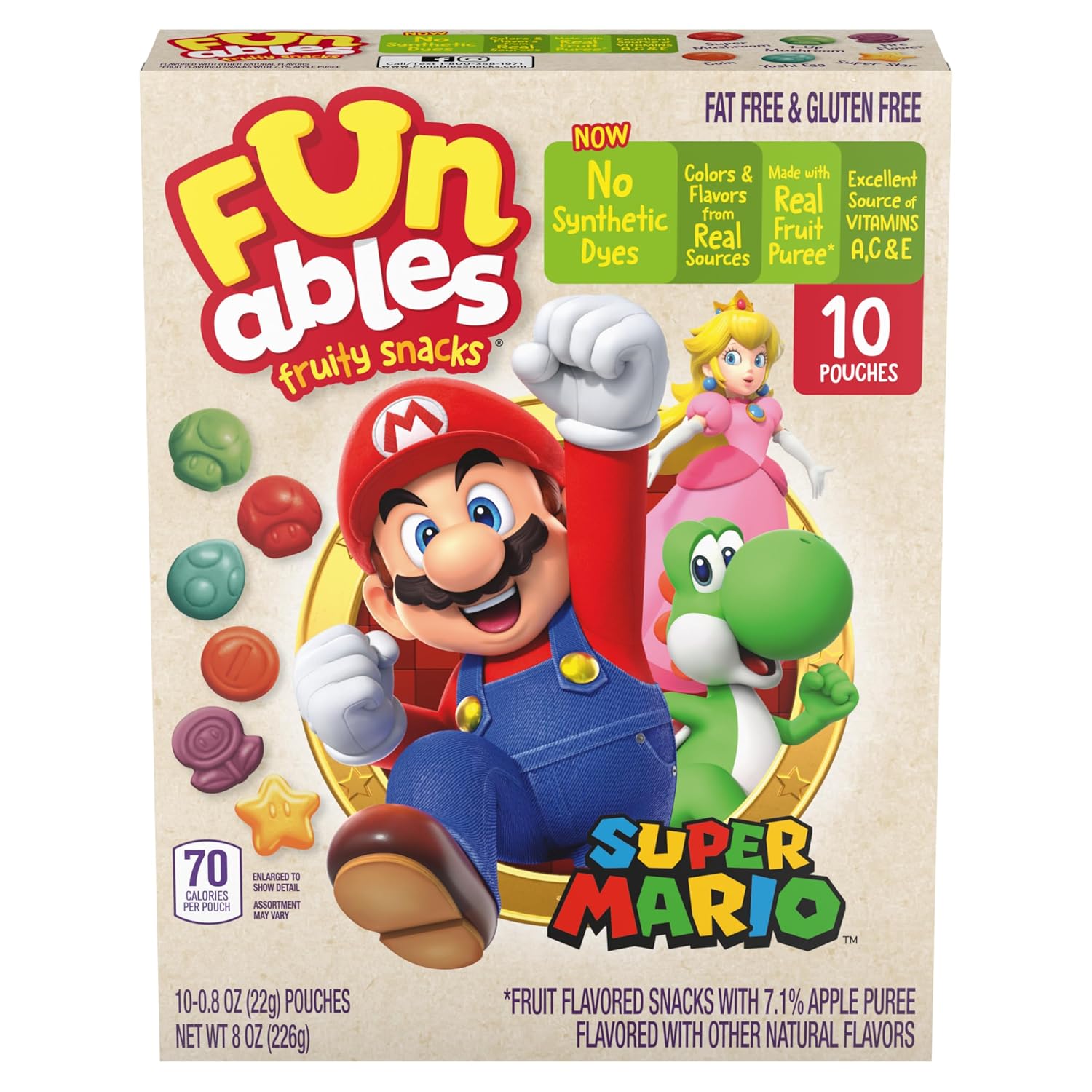 Funables-Super-Mario-Fruit-Snacks,-Assorted-Fruit,-0.8-oz,-10-Ct------2085