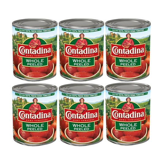 Contadina-Tomates-pelados-enteros,-paquete-de-6,-lata-de-876