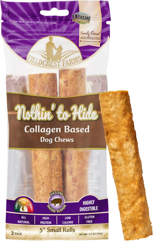 Fieldcrest-Farms-Nothin’-to-Hide-Small-Roll-Dog-Chews,-5”-Bacon-2-20