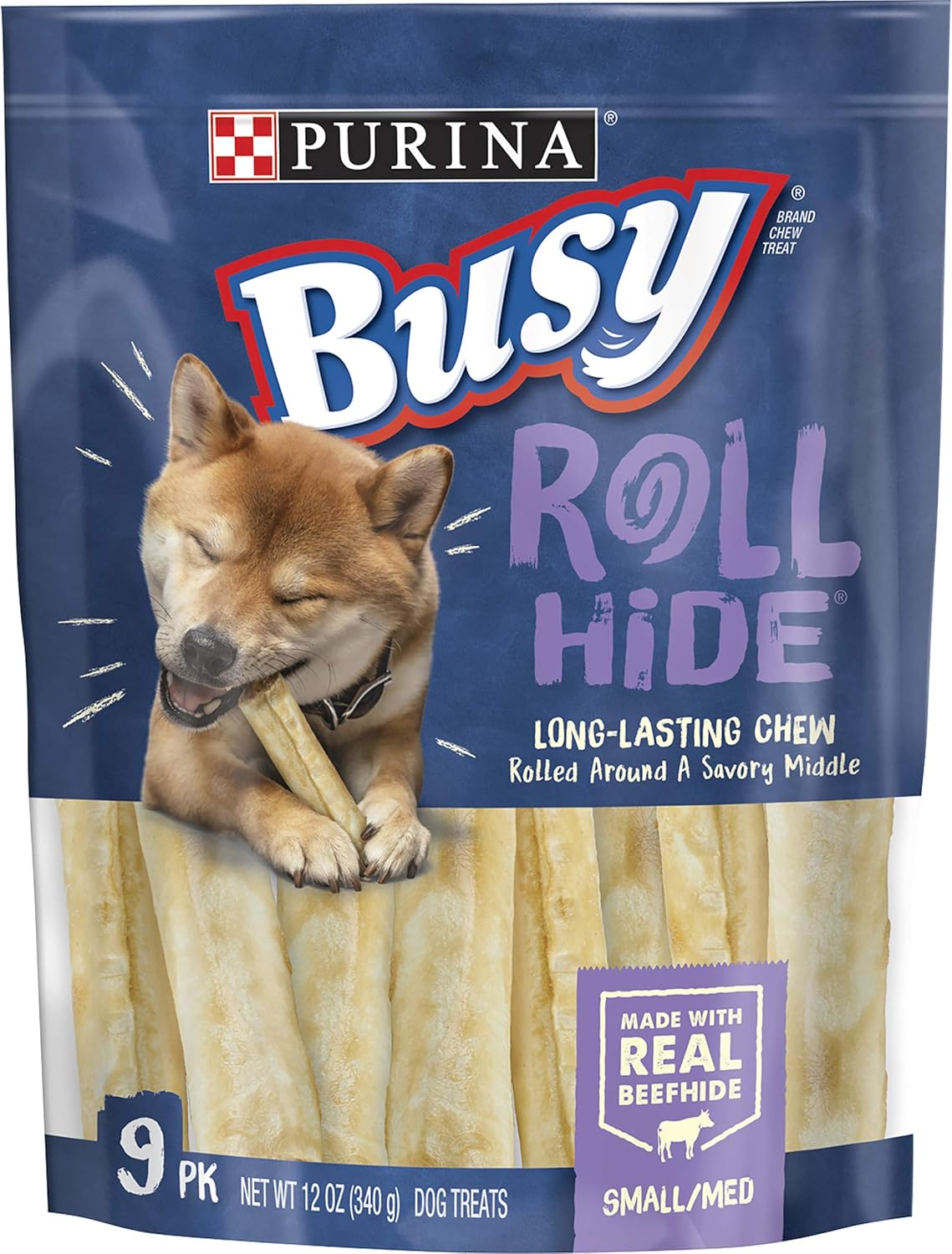 Purina-Busy-Rawhide-Small/Medium-Breed-Dog-Bones,-Rollhide---9-ct.--2903