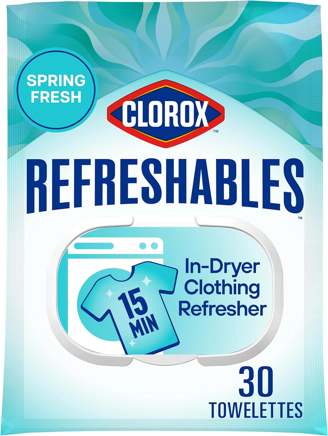 Clorox-Refreshables-In-Dryer-Clothing-Refresher,-Spring-Fresh,-30-Towelettes-----1599