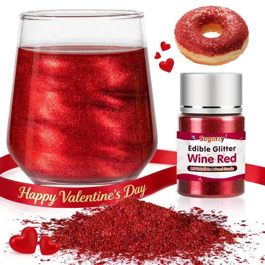 Valentine-Edible-Red-Glitter-for-Drinks,Food-Grade10g,Valentine's-Day-Red-Sprinkles-Cake-Decorating,Edible-Dust---1999