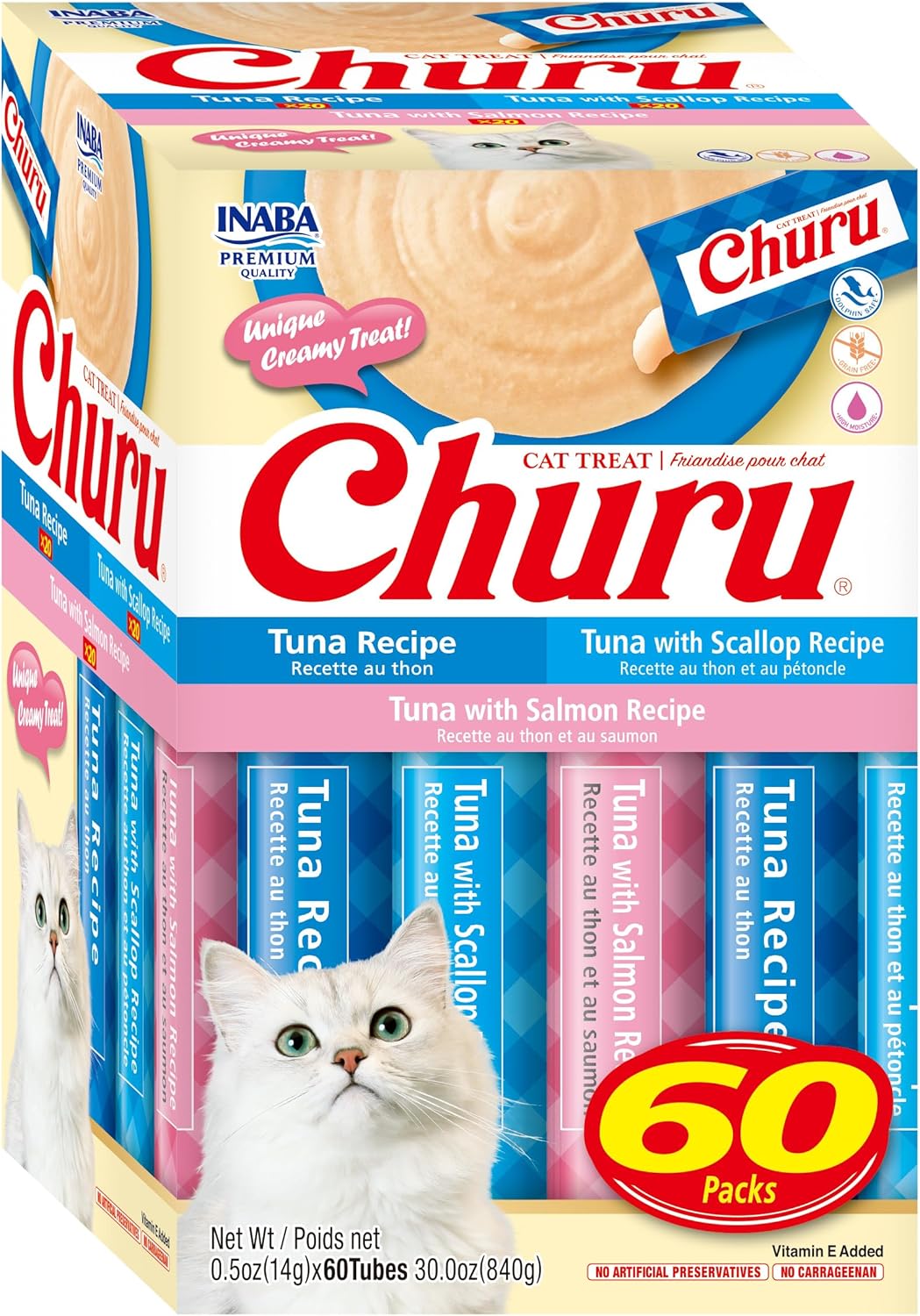 INABA-Churu-Cat-Treats,-Grain-Free,-Lickable,-Squeezable-Creamy-Purée-Cat-Treat/Topper,-Servings,-Flavor-Varie798