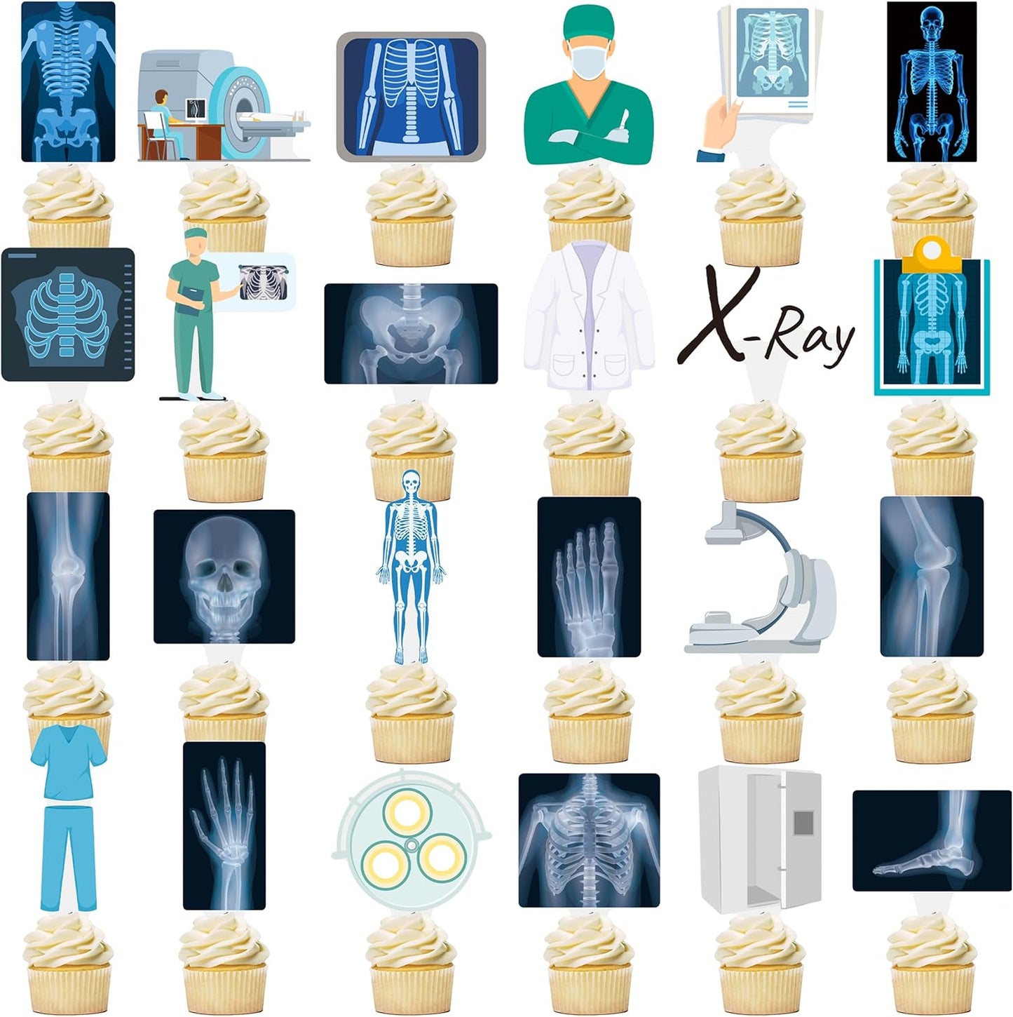 48Pcs-Radiology-X-Ray-Cupcake-Toppers-Radiology-1061