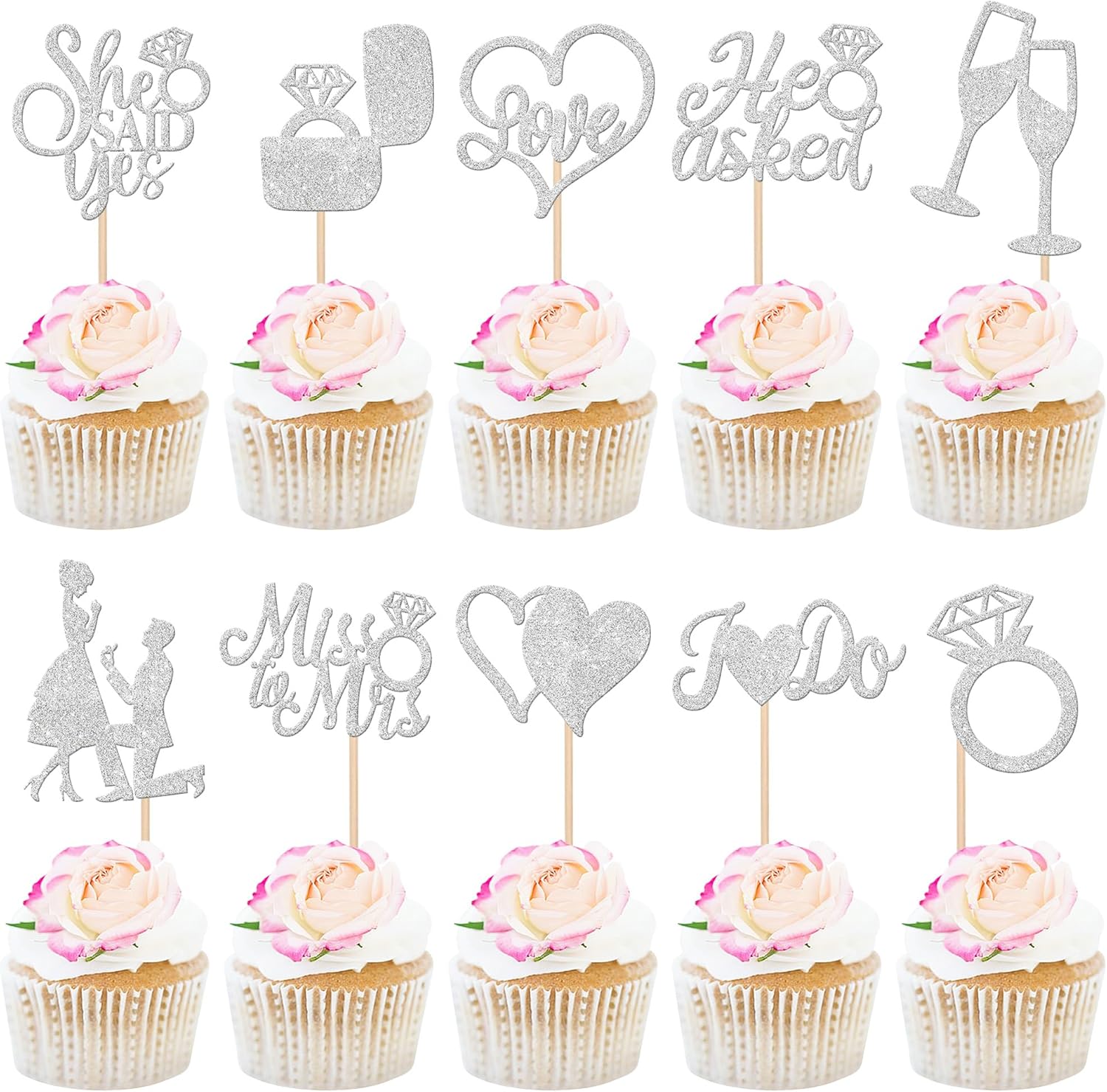 30-PCS-He-Asked-She-Said-Yes-Cupcake-Toppers-Engagement-Cupcake-Toppers-to-I-232