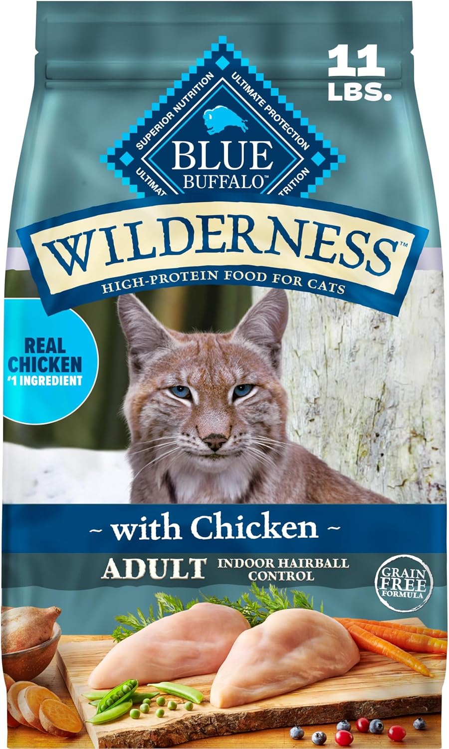 Blue-Buffalo-Wilderness-Chicken-Natural-High-Protein-Grain-Free-Dry-Food-Hairball-Control-for-Adult-1593
