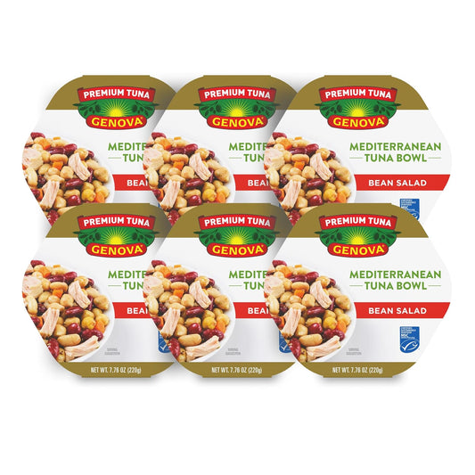 Genova-Premium-Tuna-Mediterreanean-Bean-Salad,-7.76-Ounce-Bowls-(Pack-of-6),-Ready-747