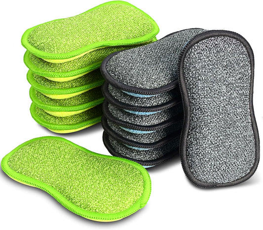 12-Pack-Multi-Purpose-Scrub-Sponges-for-Kitchen-by-SmilePowo-Non-Scratch-Microfiber-Sponge-Along-with-Heavy-574