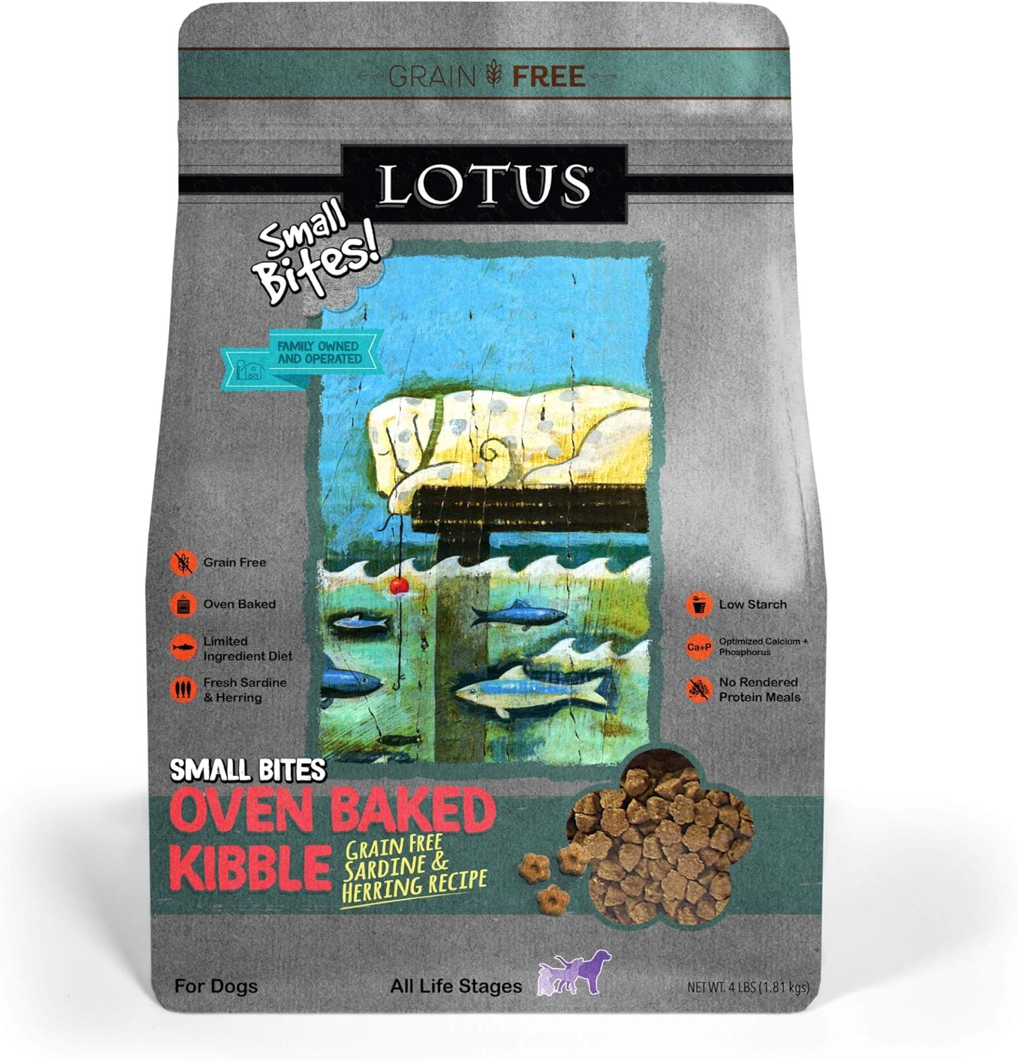 Lotus-Small-Bite-Dry-Dog-Food,-Sardine-And-Pollock,-4-Lb-----1071