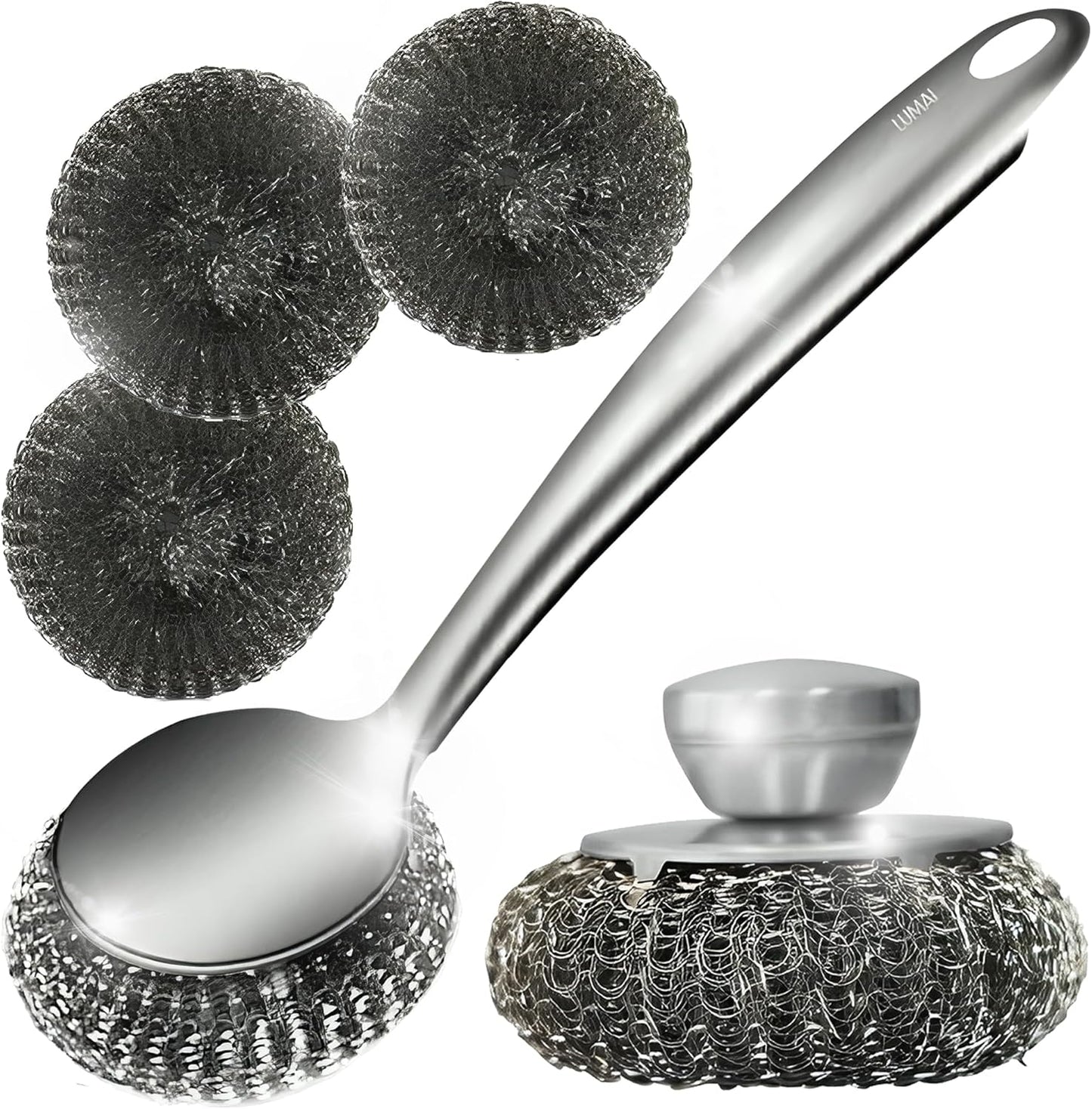 Steel-Wool-Scrubber-Dish-Brush-Set-with-Handle,-Deep-Cleaning-2588