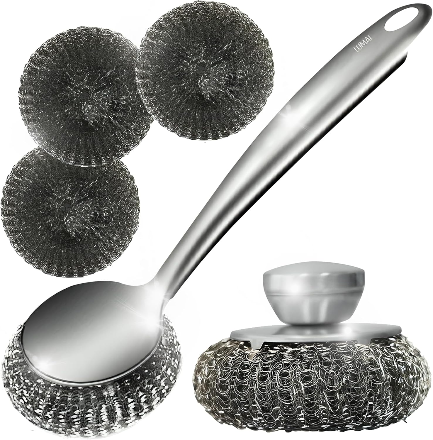 Steel-Wool-Scrubber-Dish-Brush-Set-with-Handle,-Deep-Cleaning-2588