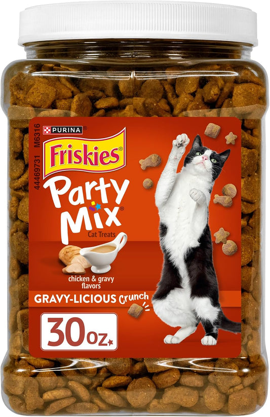 Purina-Friskies-Party-Mix-Gravy-Licious?Crunch-Chicken-and-Gravy-Flavors?Cat-Treats---30-oz-Canister-546