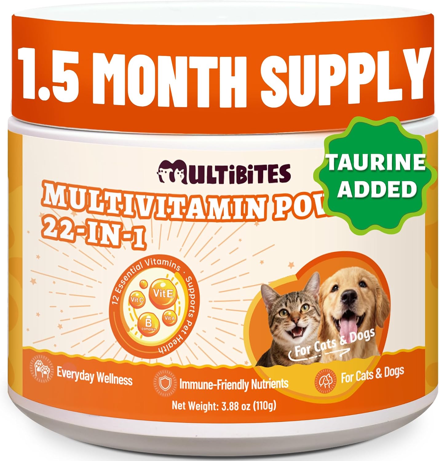 22-in-1-Vitamins-Powder-for-Dogs-&-Cats---Chicken-Flavor-3.88oz-|-All-in-One-586