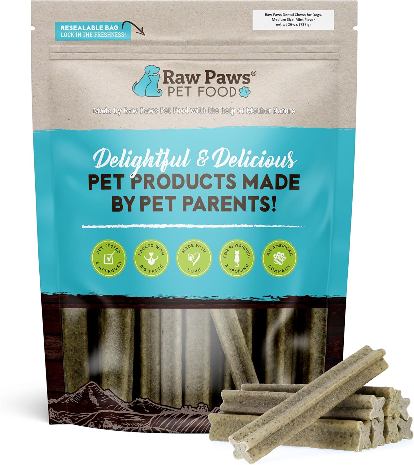 Dental-Chews-for-Dogs,-Medium-Size,-Mint-Flavor,-228