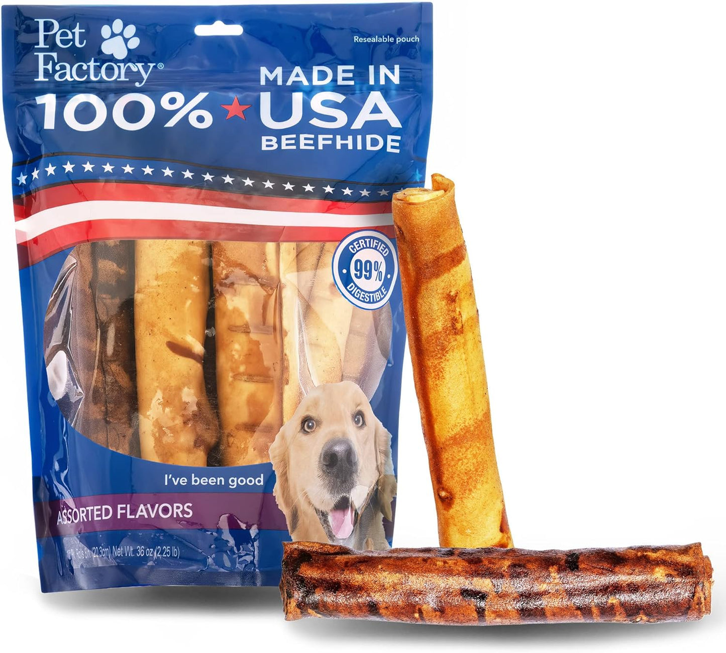 Pet-Factory-1-Made-in-USA-Beefhide-8"-Rolls-Dog-Chew---1456