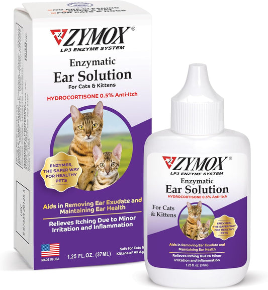 Zymox-Enzymatic-Ear-Solution-with-0.005-Hydrocortisone-for-Cats-&-Kittens,-1.25-oz.-1398