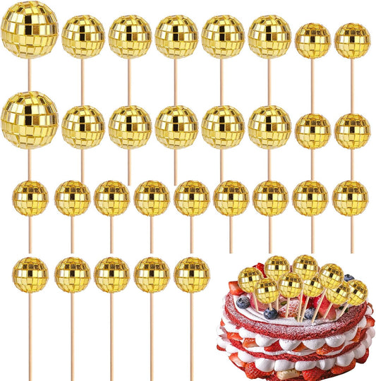 30pcs-Disco-Ball-Cupcake-Toppers,-Mini-Disco-1264