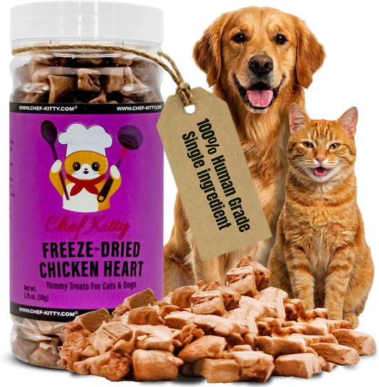 Chicken-Hearts-for-Dogs-|-Cat-Treats-Freeze-Dried,-1-Human-Grade,-Single-290