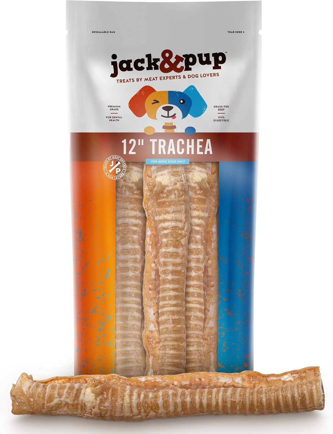 Jack&Pup-12"-Beef-Trachea-for-Dogs-|-All-Natural-Single-Ingredient-Treat-1575