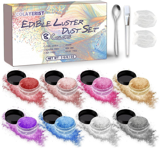 COLAYERIST-Edible-Glitter,-8-Colors-Edible-Glitter-for-Cocktails-Drinks-Cakes-Cookies,-Grade-Luster-1083